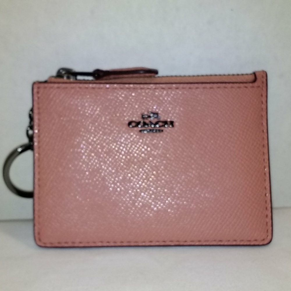 Coach Pink Mini Skinny ID Holder